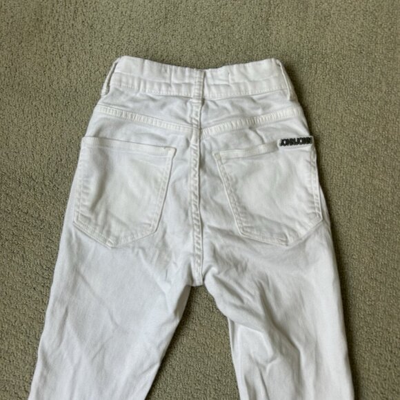 John John Womens White Skinny Jeans Tight Pants High Waist Brazil Petite Size 22 - Picture 4 of 10